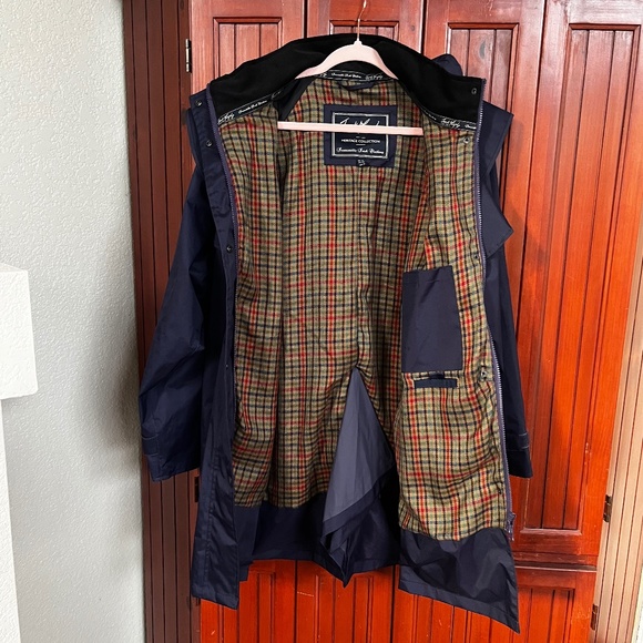 JACK MURPHY Heritage Collection Navy Cotswold Rain Jacket Coat SZ US 12 EUC - Picture 8 of 15